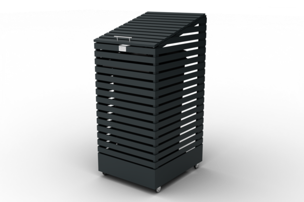 1 container | Schuine deksel | Verrijdbaar