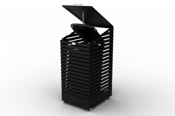 1 container | Schuine deksel | Verrijdbaar - Image 5