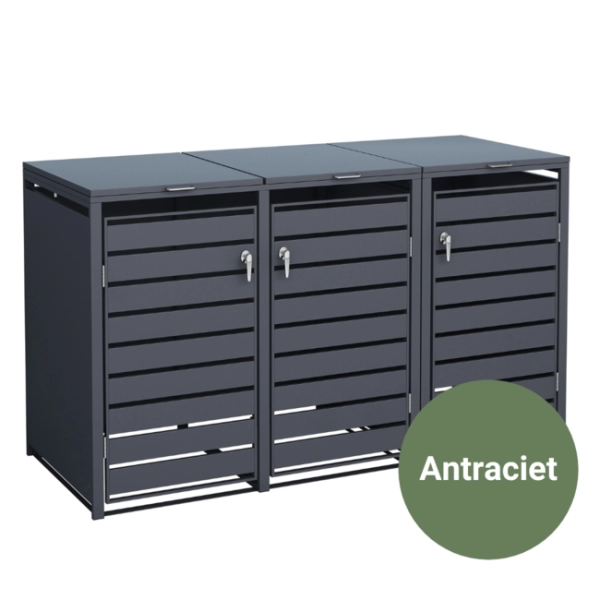 3 containers | Kliko Ombouw Metaal 3 Deurs