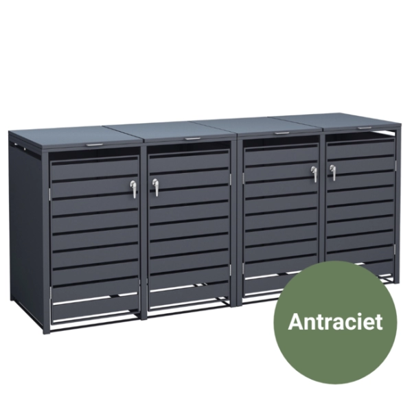 4 containers | Kliko Ombouw Metaal 4 Deurs