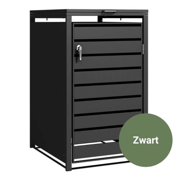 1 container | Kliko Ombouw Metaal Zwart Ralkleur 9017